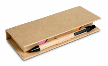 Logo trade ärikingituse pilt: Kleepmemode komplekt, taaskasutatud pliiatsiga